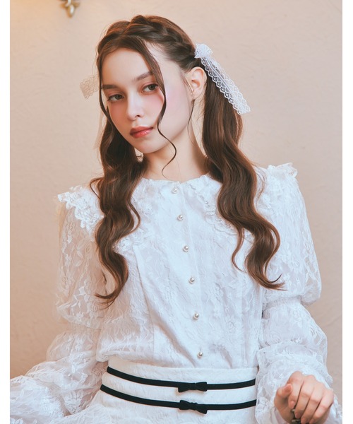 mellfy memory(メルフィーメモリー)の「Melty sailor lace blouse(シャツ/ブラウス・レディース・ピンク/ホワイト・FREE)」の3枚目の写真