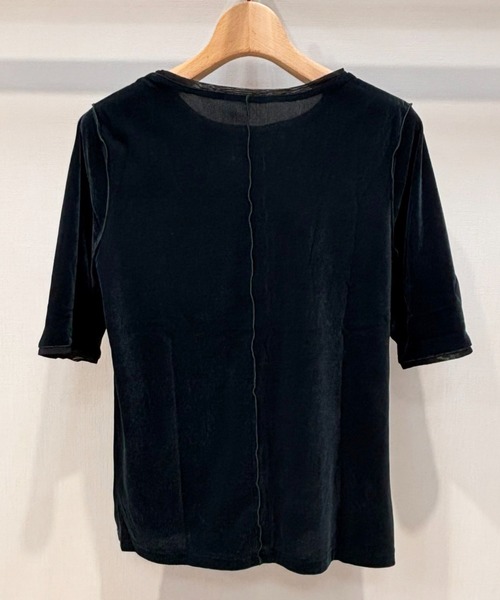 R-ISM（リズム）の「【洗える】シアーベロアカットソー（Tシャツ/カットソー・レディース・グリーン/ワインレッド/ブラウン・4）」の8枚目の写真