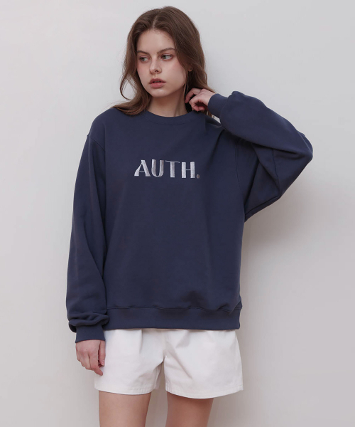AUTH.(オース)の「アセンティックスウェットシャツ(ネイビー)(スウェット・レディース・その他・FREE)」の4枚目の写真