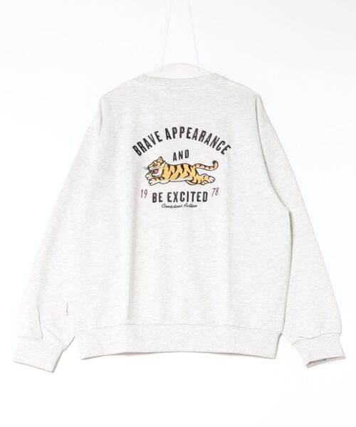 POWER TO THE PEOPLE(パワートゥーザピープル)の「2026AW POWER TO THE PEOPLE/パワートゥザピープル オーバーサイズ 裏毛 オバケ/タイガー/ウマ/ネコ刺繍 スウェットトレーナー レディース メンズ(スウェット・メンズ・アッシュグレー/グリーン/ブラック系その他/ホワイト系その他/アイボリー/グレー系その他/ネイビー/ブラック・M/LL/L)」の17枚目の写真
