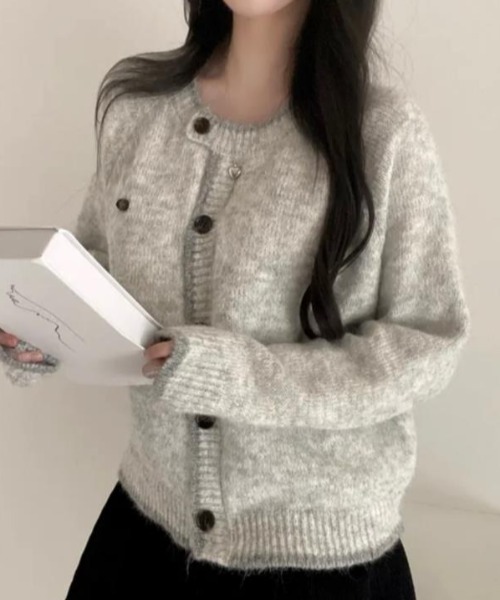 semplice（センプリチェ）の「ニット・セーター【韓国ファッション】（ニット/セーター・レディース・ダークグレー/ベージュ/ライトグレー・F）」の7枚目の写真