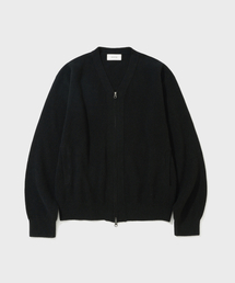 SHIRTER（シャーター）の「WOOL CASHMERE ZIP CARDIGAN (BLACK)（カーディガン/ボレロ）」