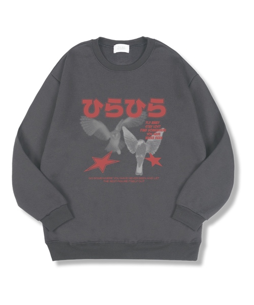 TI.GLAKE(ティーグレイク)の「ネバービン オーバーサイズ 特殊裏毛 スウェットTシャツ 4色(スウェット・レディース・ブラック/ネイビー/グレー/チャコール・MEDIUM/LARGE/X-LARGE/XX-LARGE)」の3枚目の写真