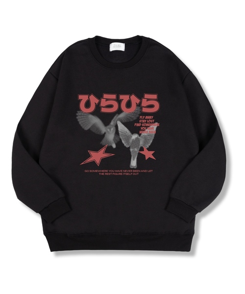 TI.GLAKE(ティーグレイク)の「ネバービン オーバーサイズ 特殊裏毛 スウェットTシャツ 4色(スウェット・レディース・ブラック/ネイビー/グレー/チャコール・MEDIUM/LARGE/X-LARGE/XX-LARGE)」の1枚目の写真