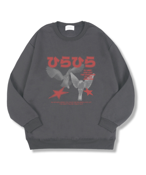 TI.GLAKE(ティーグレイク)の「ネバービン オーバーサイズ 特殊裏毛 スウェットTシャツ 4色(スウェット・レディース・ブラック/ネイビー/グレー/チャコール・MEDIUM/LARGE/X-LARGE/XX-LARGE)」の7枚目の写真