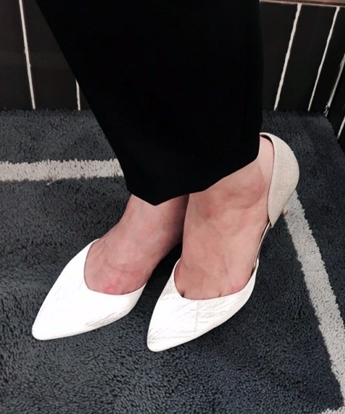 LE TALON（ルタロン）の「【Oggi 5月号掲載】7CMポインテッドドルセーパンプス◆（パンプス・レディース・グリーン/ブラック/シルバー/ピンク・35.5/37.5/37/36.5/38/36/35）」の4枚目の写真