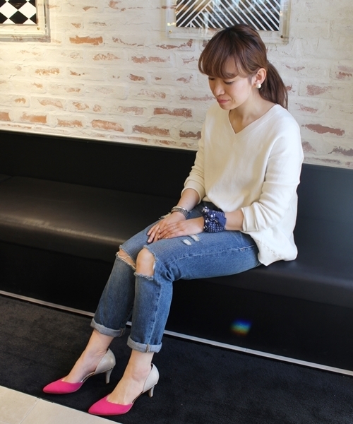 LE TALON（ルタロン）の「【Oggi 5月号掲載】7CMポインテッドドルセーパンプス◆（パンプス・レディース・グリーン/ブラック/シルバー/ピンク・35.5/37.5/37/36.5/38/36/35）」の10枚目の写真