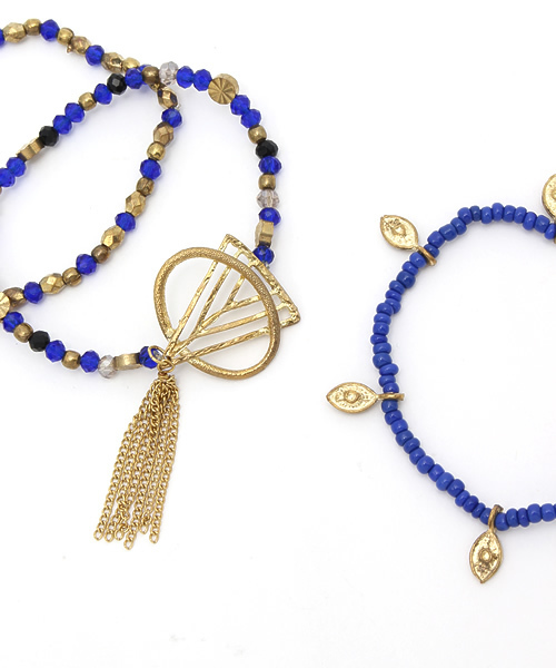 チャイハネ（チャイハネ）の「【チャイハネ】トライアングルセットブレスレット（ブレスレット・レディース・ブルー/ターコイズブルー・FREE）」の8枚目の写真