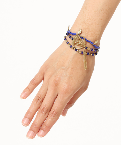 チャイハネ（チャイハネ）の「【チャイハネ】トライアングルセットブレスレット（ブレスレット・レディース・ブルー/ターコイズブルー・FREE）」の6枚目の写真