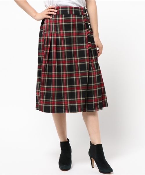 WEGO（ウィゴー）の「WEGO/チェッククラップミドルスカート（スカート・レディース・レッド系その他2/ブラック系その他2・FREE）」の12枚目の写真