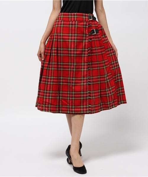 WEGO（ウィゴー）の「WEGO/チェッククラップミドルスカート（スカート・レディース・レッド系その他2/ブラック系その他2・FREE）」の13枚目の写真