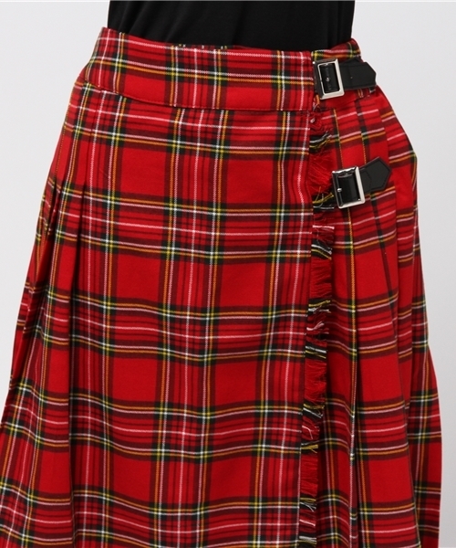 WEGO（ウィゴー）の「WEGO/チェッククラップミドルスカート（スカート・レディース・レッド系その他2/ブラック系その他2・FREE）」の7枚目の写真