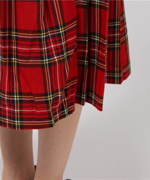 WEGO（ウィゴー）の「WEGO/チェッククラップミドルスカート（スカート・レディース・レッド系その他2/ブラック系その他2・FREE）」の9枚目の写真