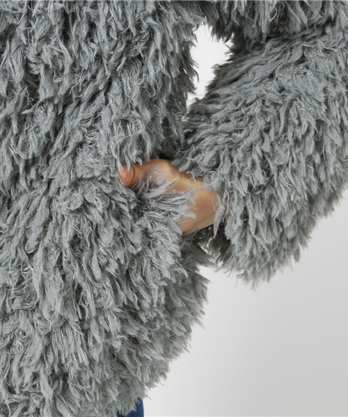 SLY（スライ）の「FLUFFY COAT2（その他アウター・レディース・グレー/オフホワイト/ベージュ・1/2）」の10枚目の写真