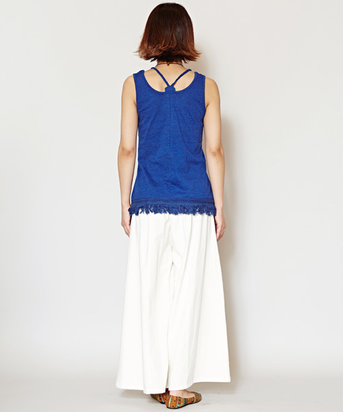 チャイハネ（チャイハネ）の「【チャイハネ】yul フリンジタンクトップ（タンクトップ・レディース・イエロー/ブルー/ホワイト・FREE）」の10枚目の写真