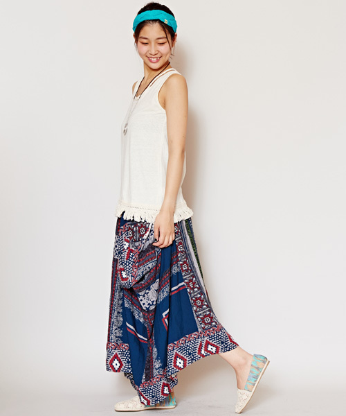 チャイハネ（チャイハネ）の「【チャイハネ】yul フリンジタンクトップ（タンクトップ・レディース・イエロー/ブルー/ホワイト・FREE）」の12枚目の写真