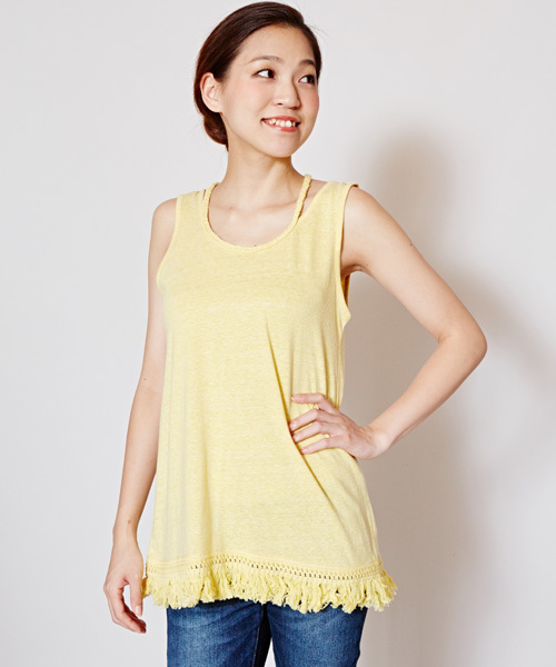チャイハネ（チャイハネ）の「【チャイハネ】yul フリンジタンクトップ（タンクトップ・レディース・イエロー/ブルー/ホワイト・FREE）」の15枚目の写真