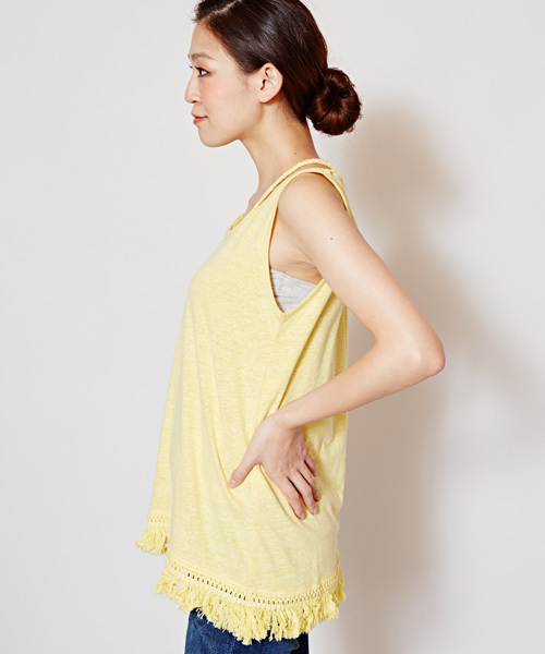 チャイハネ（チャイハネ）の「【チャイハネ】yul フリンジタンクトップ（タンクトップ・レディース・イエロー/ブルー/ホワイト・FREE）」の16枚目の写真