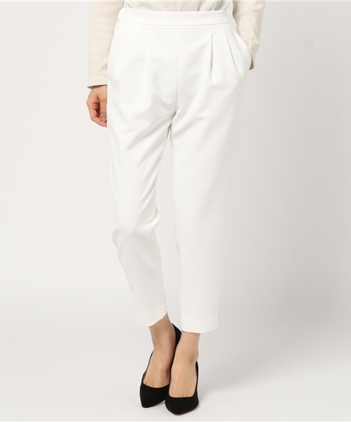 un dix cors（アンディコール）の「ダブルクロスイージーパンツ（スラックス・レディース・ライトベージュ/ホワイト/ライトグレー/ネイビー・38/36）」の13枚目の写真