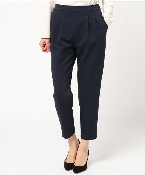 un dix cors（アンディコール）の「ダブルクロスイージーパンツ（スラックス・レディース・ライトベージュ/ホワイト/ライトグレー/ネイビー・38/36）」の4枚目の写真