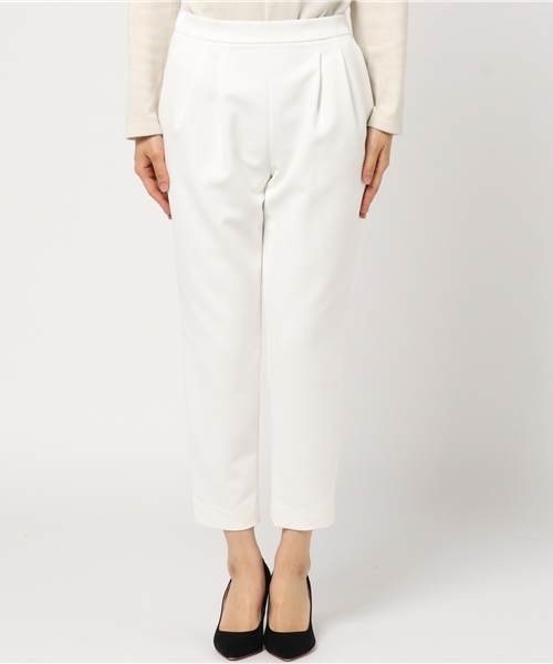 un dix cors（アンディコール）の「ダブルクロスイージーパンツ（スラックス・レディース・ライトベージュ/ホワイト/ライトグレー/ネイビー・38/36）」の6枚目の写真