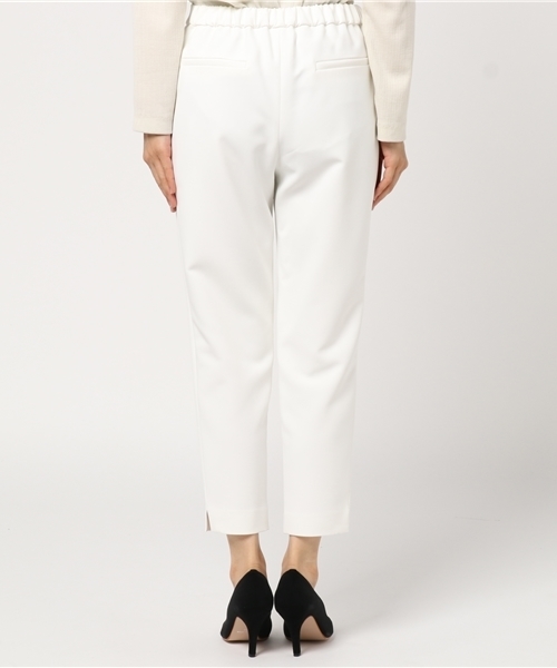 un dix cors（アンディコール）の「ダブルクロスイージーパンツ（スラックス・レディース・ライトベージュ/ホワイト/ライトグレー/ネイビー・38/36）」の8枚目の写真