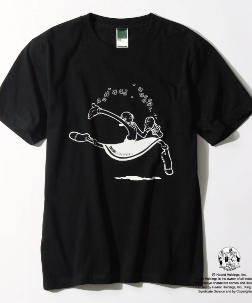コラボアイテム Popeye トップス グラフィックtシャツ Tシャツ カットソー Popeye ポパイ のファッション