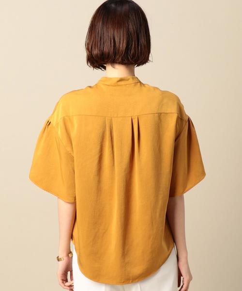 BEAUTY&YOUTH UNITED ARROWS（ビューティーアンドユースユナイテッドアローズ）の「BY デシンフリルスリーブブラウス ◆（シャツ/ブラウス・レディース・オフホワイト/ベージュ/イエロー・FREE）」の4枚目の写真