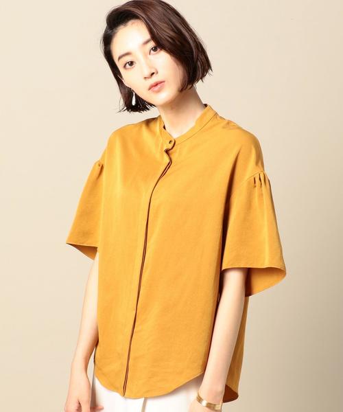 BEAUTY&YOUTH UNITED ARROWS（ビューティーアンドユースユナイテッドアローズ）の「BY デシンフリルスリーブブラウス ◆（シャツ/ブラウス・レディース・オフホワイト/ベージュ/イエロー・FREE）」の5枚目の写真