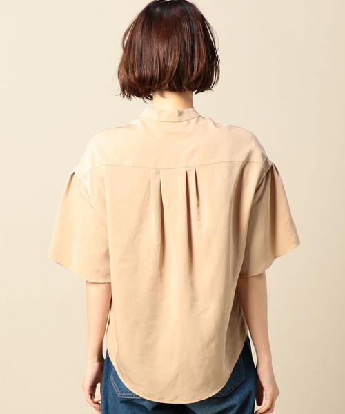 BEAUTY&YOUTH UNITED ARROWS（ビューティーアンドユースユナイテッドアローズ）の「BY デシンフリルスリーブブラウス ◆（シャツ/ブラウス・レディース・オフホワイト/ベージュ/イエロー・FREE）」の8枚目の写真