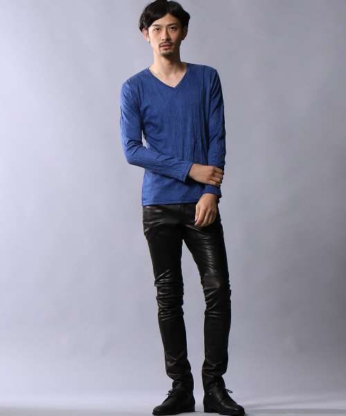 5351 POUR LES HOMMES（ゴーサンゴーイチプールオム）の「ゴートレザースリムストレートストレッチパンツ（その他パンツ・メンズ・ブラック・44/46/48）」の18枚目の写真