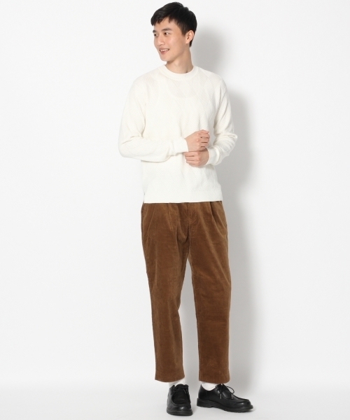 GLOBAL WORK（グローバルワーク）の「12ゲージダイヤジャガードニットプルオーバー/767751（ニット/セーター・メンズ・ホワイト/ブラック・SMALL/MEDIUM/LARGE/X-LARGE）」の3枚目の写真