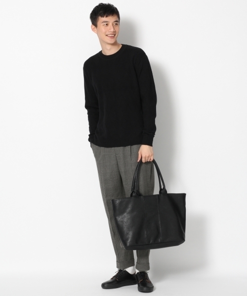 GLOBAL WORK（グローバルワーク）の「12ゲージダイヤジャガードニットプルオーバー/767751（ニット/セーター・メンズ・ホワイト/ブラック・SMALL/MEDIUM/LARGE/X-LARGE）」の15枚目の写真