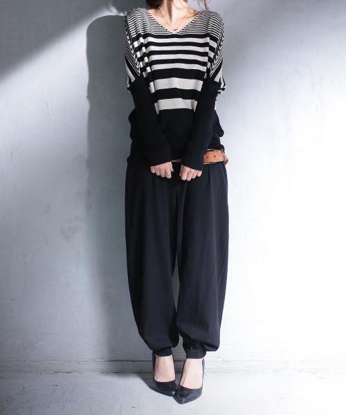 antiqua(アンティカ)の「デザインパンツ(その他パンツ・レディース・ブラック・FREE)」の2枚目の写真