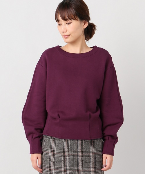 Spick & Span（スピックアンドスパン）の「ボリュームスリーブウラケプルオーバー◆（スウェット・レディース・ブラック/ボルドー・FREE）」の5枚目の写真