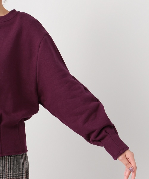 Spick & Span（スピックアンドスパン）の「ボリュームスリーブウラケプルオーバー◆（スウェット・レディース・ブラック/ボルドー・FREE）」の6枚目の写真