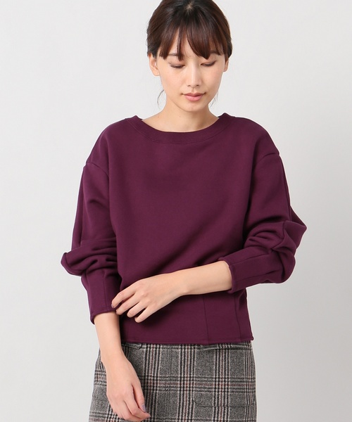 Spick & Span（スピックアンドスパン）の「ボリュームスリーブウラケプルオーバー◆（スウェット・レディース・ブラック/ボルドー・FREE）」の13枚目の写真