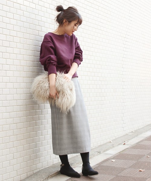 Spick & Span（スピックアンドスパン）の「ボリュームスリーブウラケプルオーバー◆（スウェット・レディース・ブラック/ボルドー・FREE）」の14枚目の写真