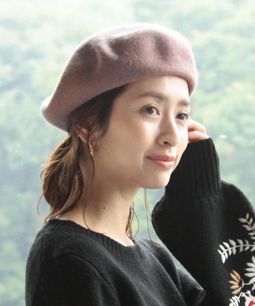 BEAUTY&YOUTH UNITED ARROWS（ビューティーアンドユースユナイテッドアローズ）の「BY∴ シンプルフェルトベレー帽 ◆（ハンチング/ベレー帽・レディース・ブラック/ライトグレー/モカ/ダークグリーン・FREE）」の3枚目の写真