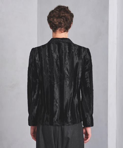 m's braque(エムズブラック)の「<m''''s braque(エムズ ブラック)> FAKE FUR S2B JKT ◆(テーラードジャケット・メンズ・ブラック・38)」の2枚目の写真