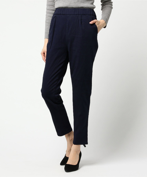 LBC（エルビーシー）の「コットンツイルテーパードパンツ              （その他パンツ・レディース・ベージュ/ネイビー・MEDIUM/LARGE）」の7枚目の写真