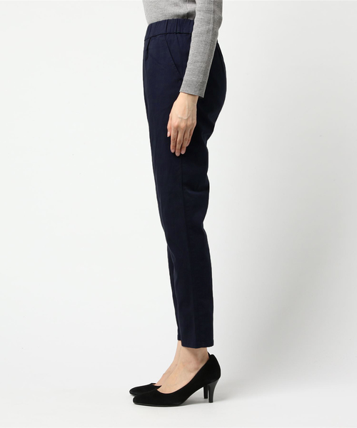 LBC（エルビーシー）の「コットンツイルテーパードパンツ              （その他パンツ・レディース・ベージュ/ネイビー・MEDIUM/LARGE）」の4枚目の写真