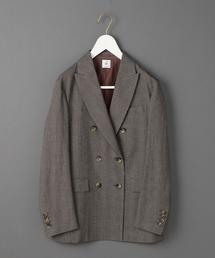 6 | ＜6(ROKU)＞DOUBLE PEAKED LAPEL CHECK JACKET/ジャケット(テーラードジャケット)