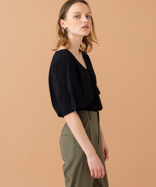 UNITED TOKYO（ユナイテッドトウキョウ）の「プリーツスリーブブラウス（シャツ/ブラウス・レディース・ホワイト/パープル/グレー/ベージュ/ブラック・1）」の20枚目の写真