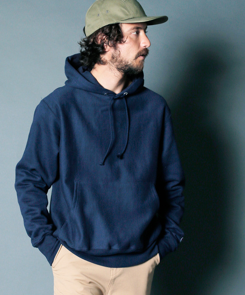 Champion（チャンピオン）の「Champion 12OZ REVERSE WEAVE HOOD PK:チャンピオン 12ozリバースウィーブ フードパーカー（パーカー・メンズ・ライトグレー/グレー/ブラック/ネイビー・S/L/M）」の11枚目の写真