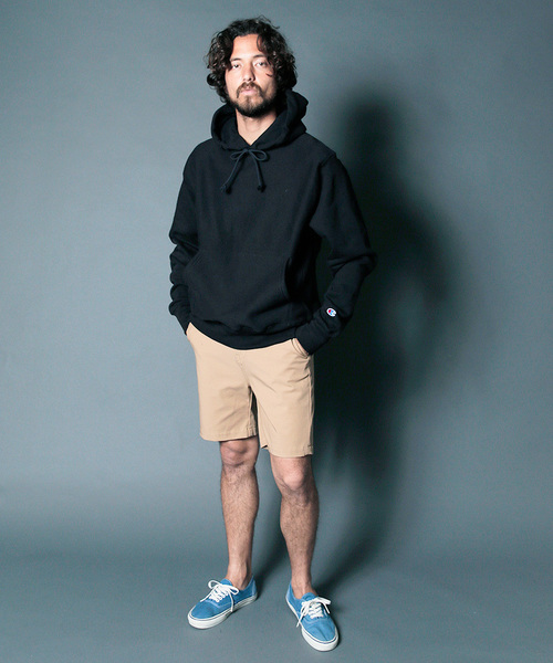 Champion（チャンピオン）の「Champion 12OZ REVERSE WEAVE HOOD PK:チャンピオン 12ozリバースウィーブ フードパーカー（パーカー・メンズ・ライトグレー/グレー/ブラック/ネイビー・S/L/M）」の12枚目の写真