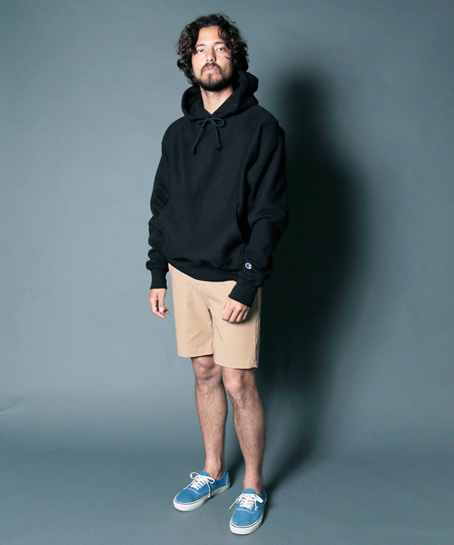 Champion（チャンピオン）の「Champion 12OZ REVERSE WEAVE HOOD PK:チャンピオン 12ozリバースウィーブ フードパーカー（パーカー・メンズ・ライトグレー/グレー/ブラック/ネイビー・S/L/M）」の13枚目の写真