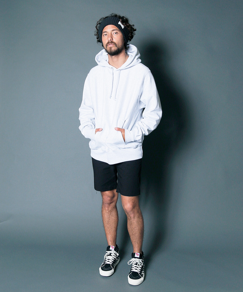 Champion（チャンピオン）の「Champion 12OZ REVERSE WEAVE HOOD PK:チャンピオン 12ozリバースウィーブ フードパーカー（パーカー・メンズ・ライトグレー/グレー/ブラック/ネイビー・S/L/M）」の16枚目の写真