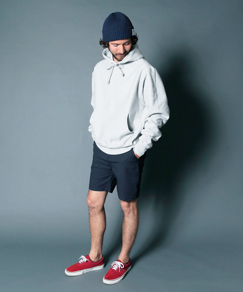 Champion（チャンピオン）の「Champion 12OZ REVERSE WEAVE HOOD PK:チャンピオン 12ozリバースウィーブ フードパーカー（パーカー・メンズ・ライトグレー/グレー/ブラック/ネイビー・S/L/M）」の21枚目の写真