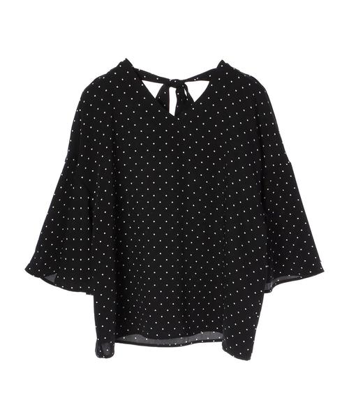 earth music&ecology（アースミュージックアンドエコロジー）の「とろみフレアー袖ブラウス（シャツ/ブラウス・レディース・ピンク/ドット/ライトグレー/グリーン/ストライプ/オフホワイト・FREE）」の18枚目の写真